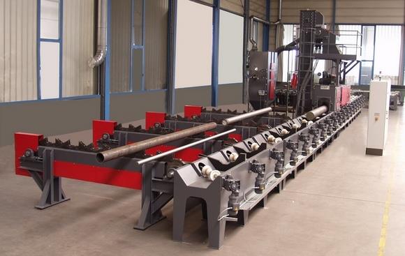 管材、棒材、圓鋼、鋼筋通過(guò)式拋丸機(jī)